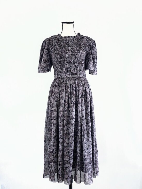 bohme Dresses & Skirts - Böhme Sofia Midi Dress in Grey Tulle – Size Small (S)